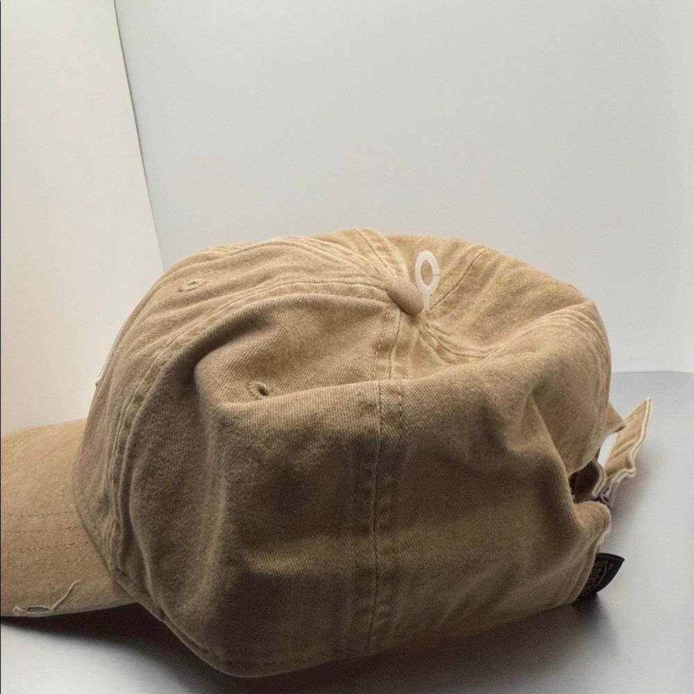Von Dutch Distressed Dad Cap in a washed tan - Picture 5 of 12